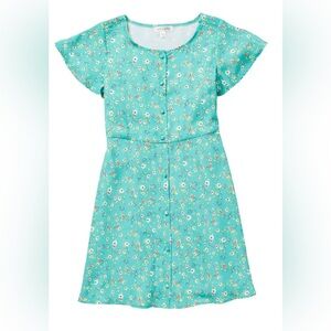 Ava And Yelly | Big Girls Printed Challis Kelly Green Dress | Size 16 | NWOT NEW